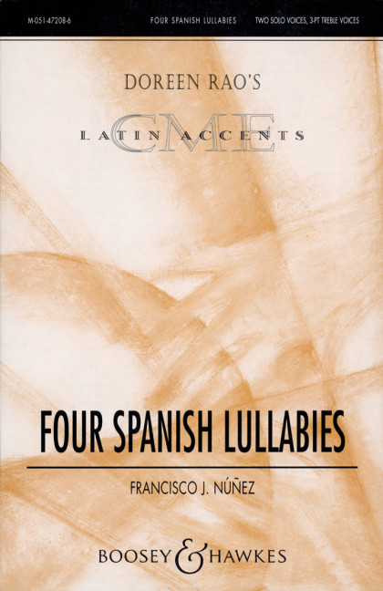 F.NUÑEZ .- FOUR SPANISH LULLABIES - 2 solist 3-part treble (SSA) voice and guitar.