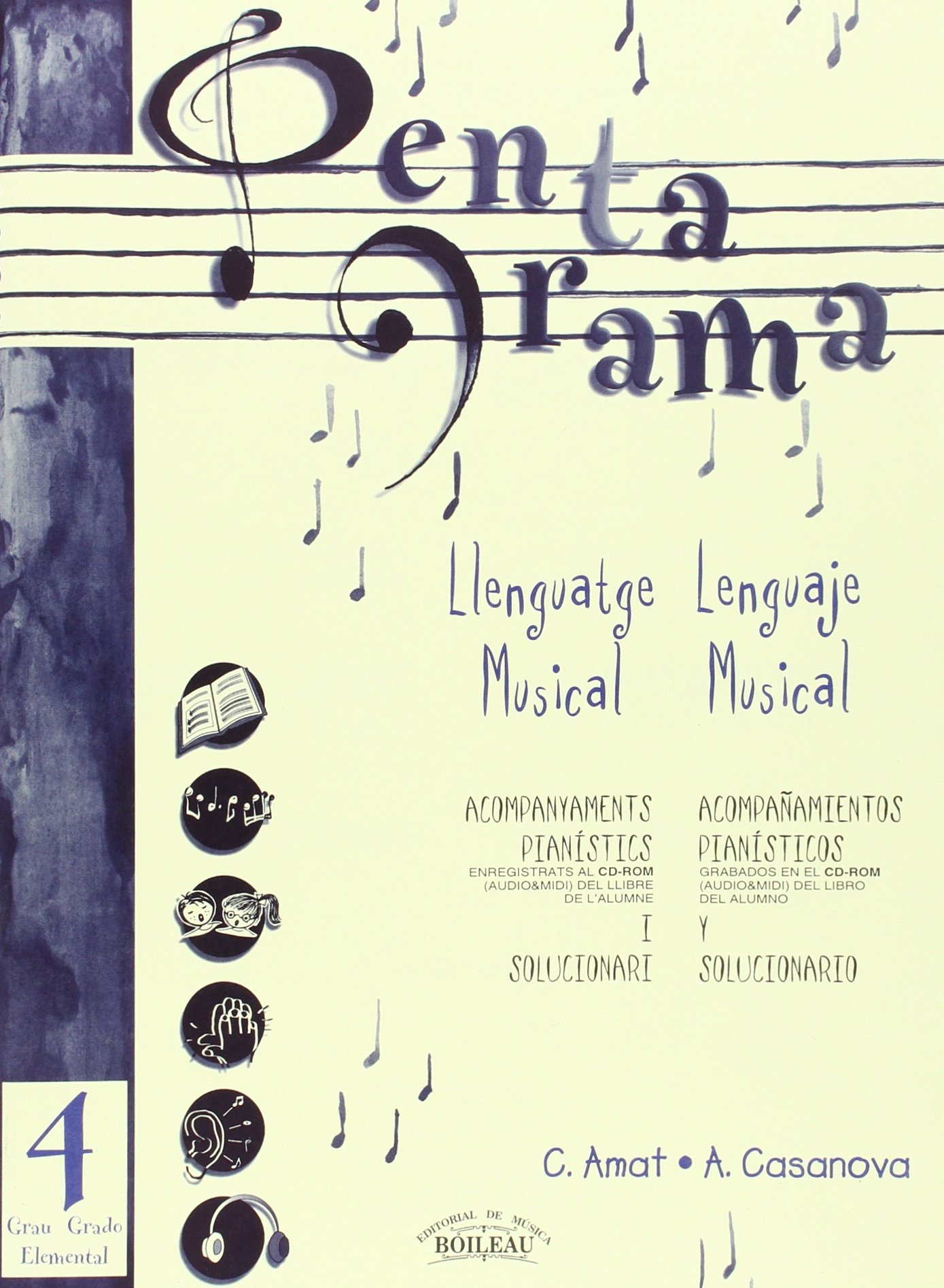AMAT / CASANOVA - PENTAGRAMA V.4  ELEMENTAL ( AC) PROFESOR (CASTELLANO Y CATALAN)