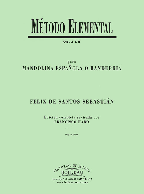 SANTOS SEBASTIAN F. - METODO ELEMENTAL OP.115 (MANDOLINA O BANDURRIA)