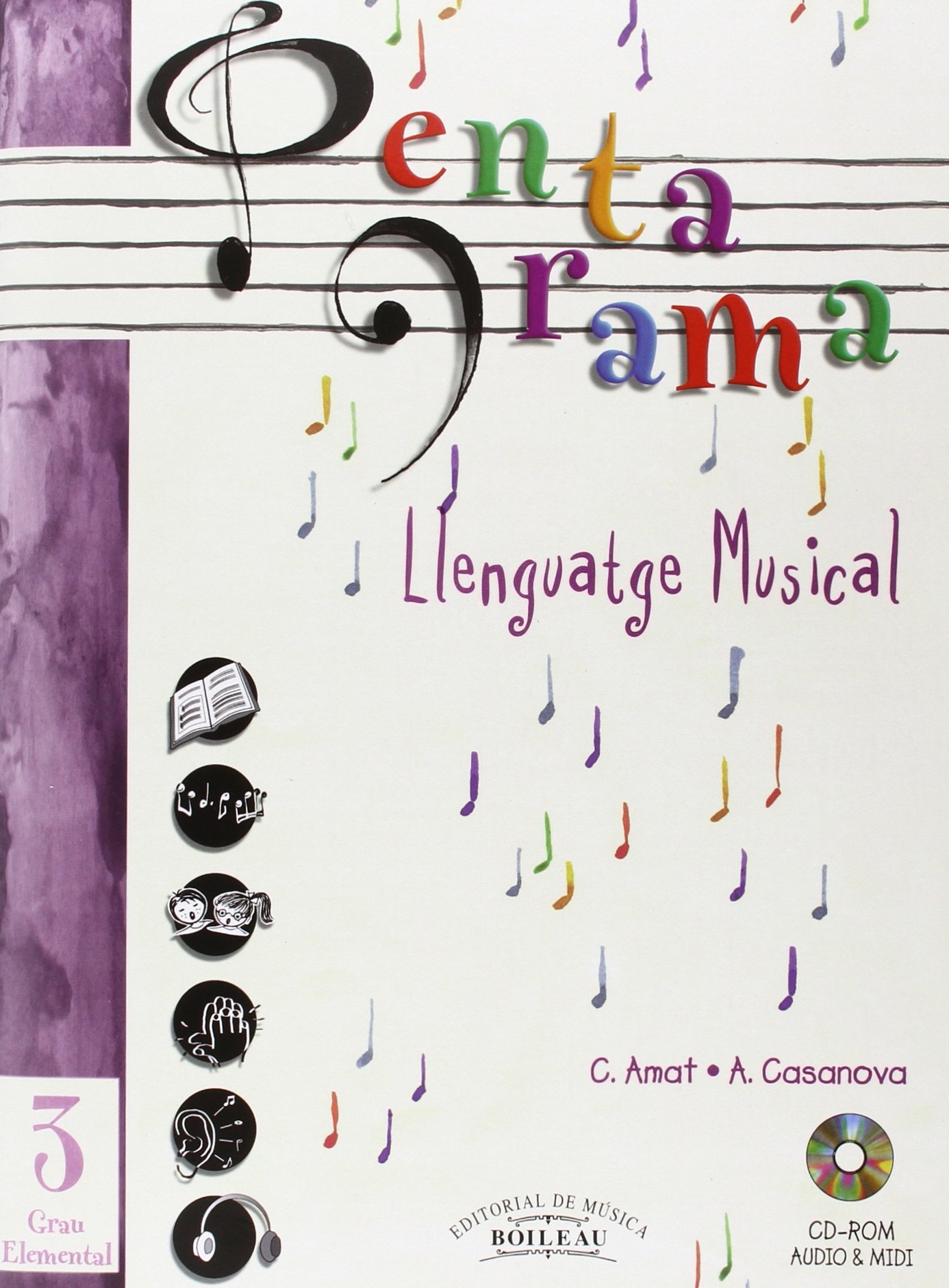 AMAT / CASANOVA - PENTAGRAMA  3º ELEMENTAL (+CD)(CATALAN) -