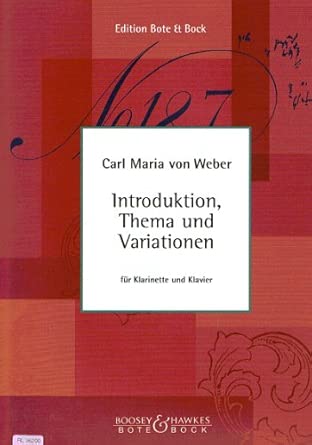 WEBER C.M. - INTRODUCCION,TEMA Y VARIACIONES - CLARINETE Y PIANO-