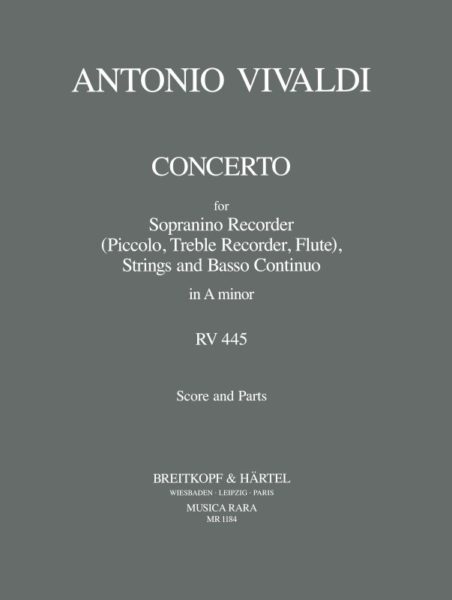 VIVALDI A. - CONCIERTO LAm SOPRANINO ( FLAUTIN, FLAUTA)RV445 SC/P