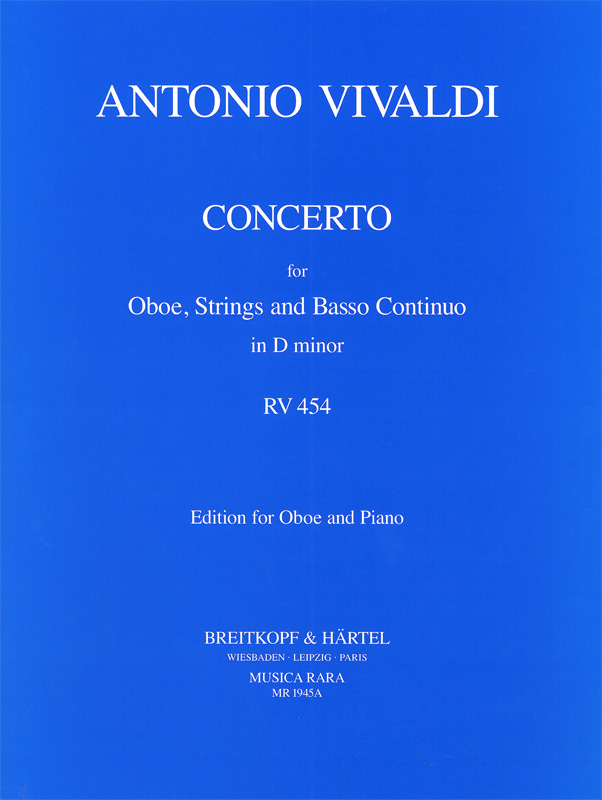 VIVALDI A. - CONCIERTO RE m OBOE RV454