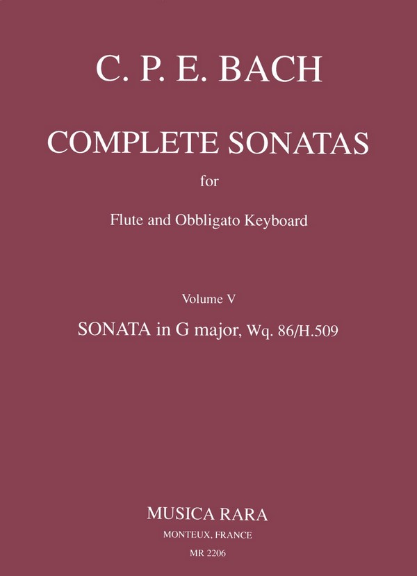 BACH C.P.E. - SONATAS Vº5 SOL M Wq 86/H509 (FL/ORGANO)