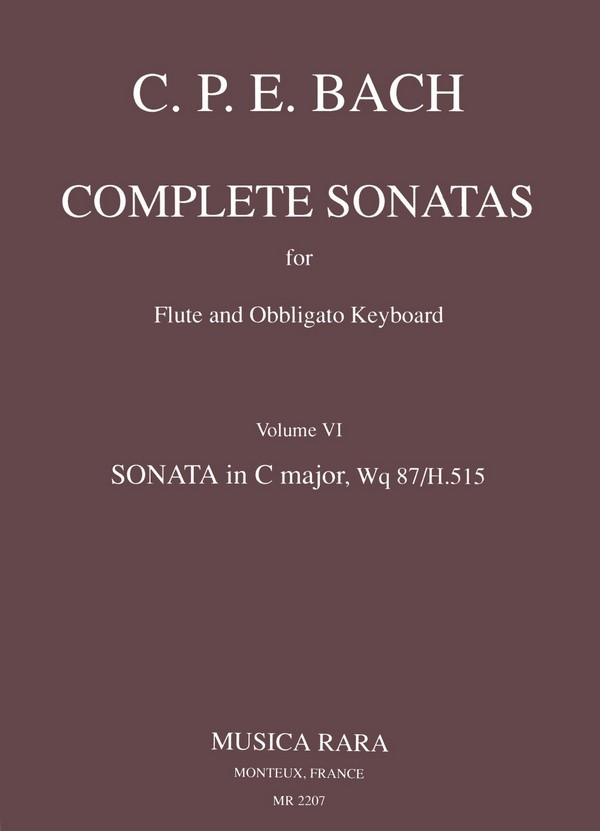 BACH C.P.E. - SONATAS Vº6 DO M Wq 87/H515 (FL/ORGANO)