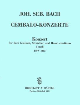 BACH J.S. - CONCIERTO REm  3 CLAVES BWV 1063
