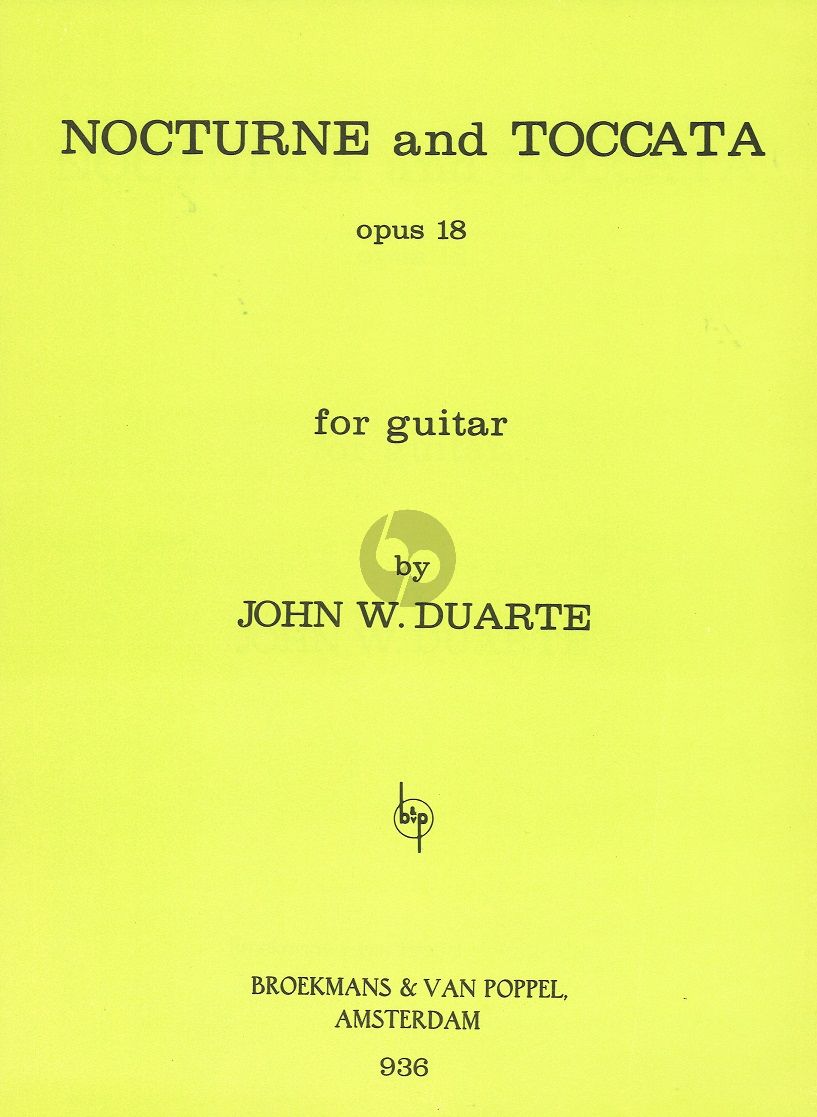 DUARTE J.W. - NOCTURNO Y TOCATA OP.18  - GUIT