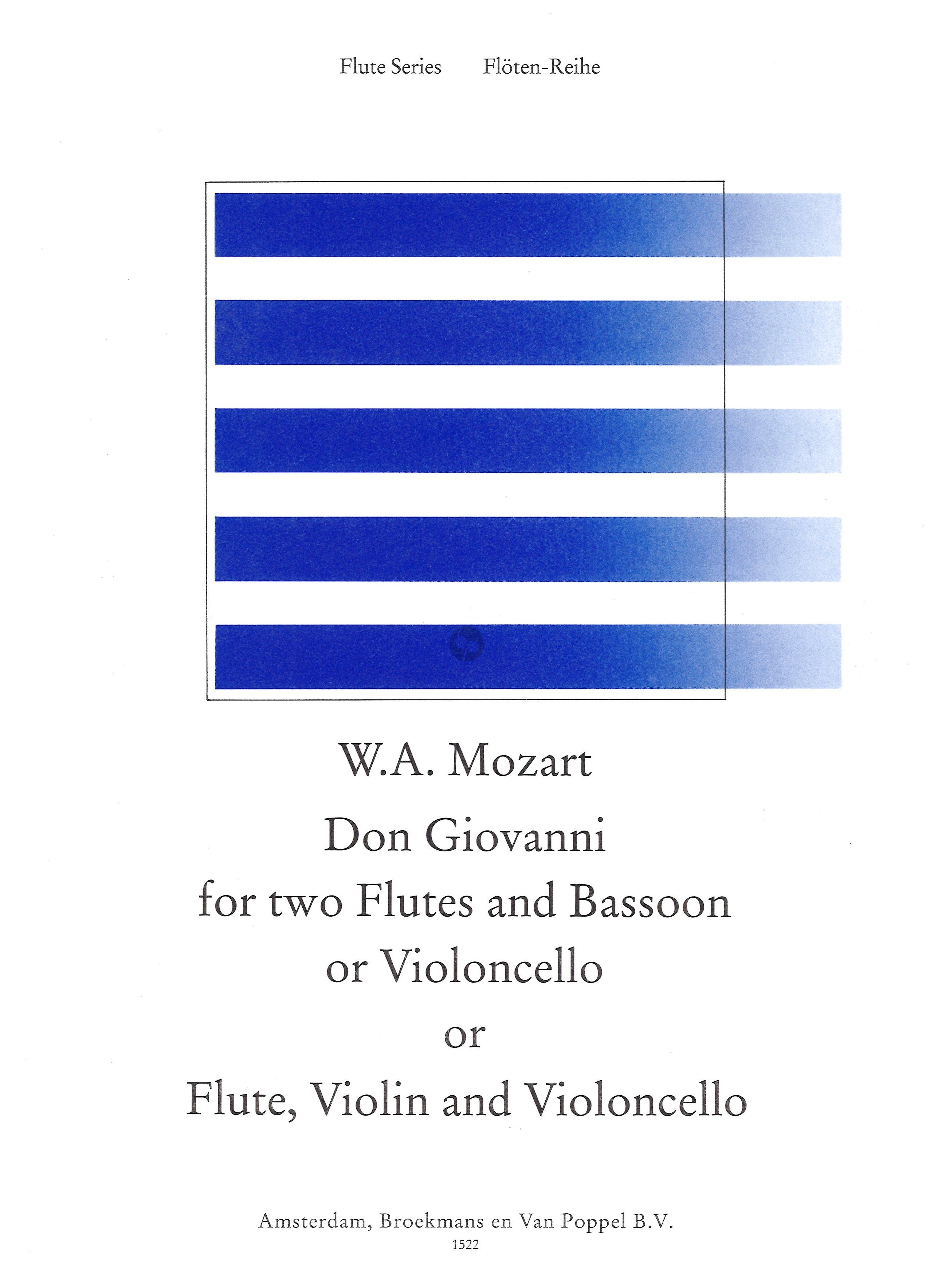 MOZART W.A. - DON GIOVANNI  - 2FL/FG(VC) o FL/V/VC