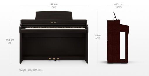 PIANO DIGITAL - KAWAI CA59 PALISANDRO *unidad en exposicion sin embalaje* NO INCLUYE TRANSPORTE