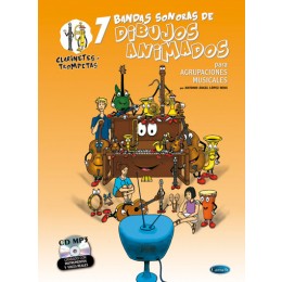 ALBUM - DIBUJOS ANIMADOS (BANDAS SONORAS) CLARINTES/TROMPETAS +CD MP3 (AGRUPACIONES MUS.)