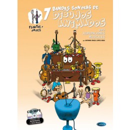 ALBUM - DIBUJOS ANIMADOS (BANDAS SONORAS) FLAUTAS/OBOES +CD MP3 (AGRUPACIONES MUS.)