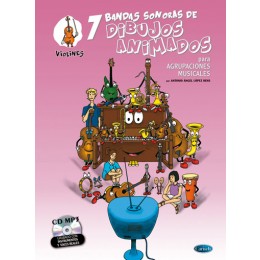 ALBUM - DIBUJOS ANIMADOS (BANDAS SONORAS) VIOLINES +CD MP3 (AGRUPACIONES MUS.)