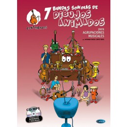 ALBUM - DIBUJOS ANIMADOS (BANDAS SONORAS) CONTRABAJOS +CD MP3 (AGRUPACIONES MUS.)