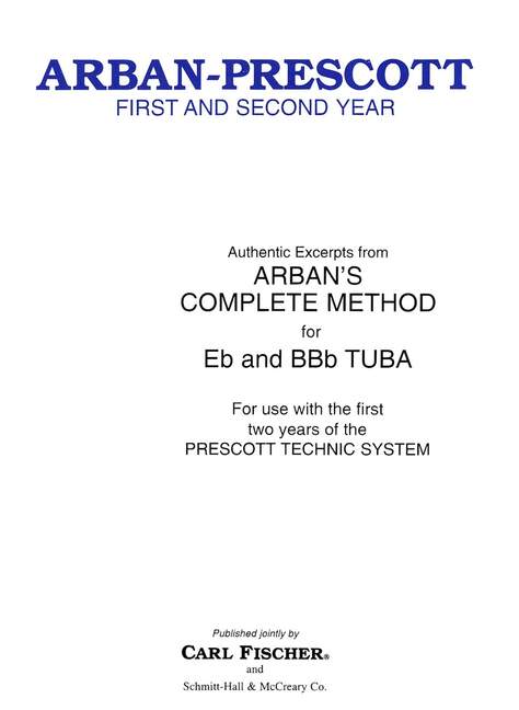ARBAN J.B. - PRIMERO Y SEGUNDO AÑO DE TUBA