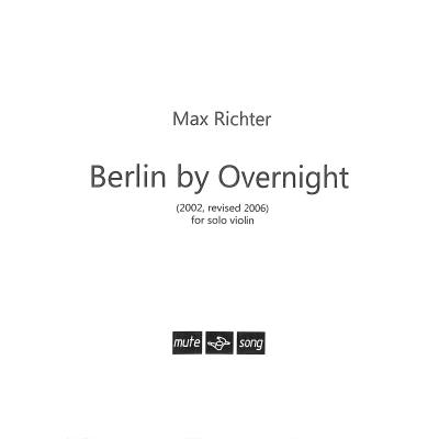 RICHTER M. - BERLIN POR LA NOCHE VIOLIN (2006)