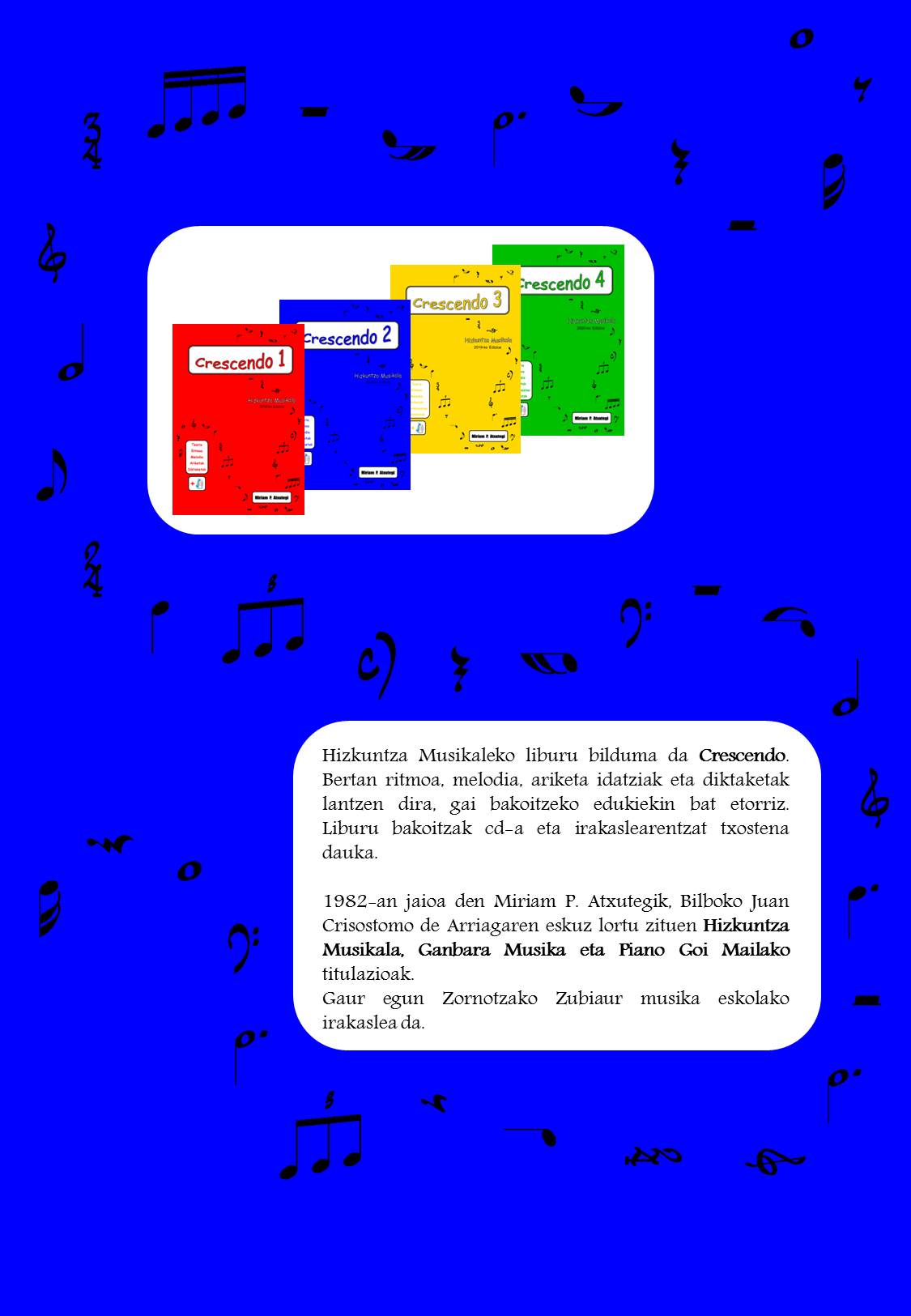 DE PRADO ATXUTEGI M. - CRESCENDO 2 ALUMNO (EUSKERA) +CD HIZKUNTZA MUSIKALA