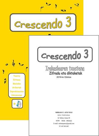 DE PRADO ATXUTEGI M. - CRESCENDO 3 PROFESOR (EUSKERA) +CD HIZKUNTZ MUSIKALA