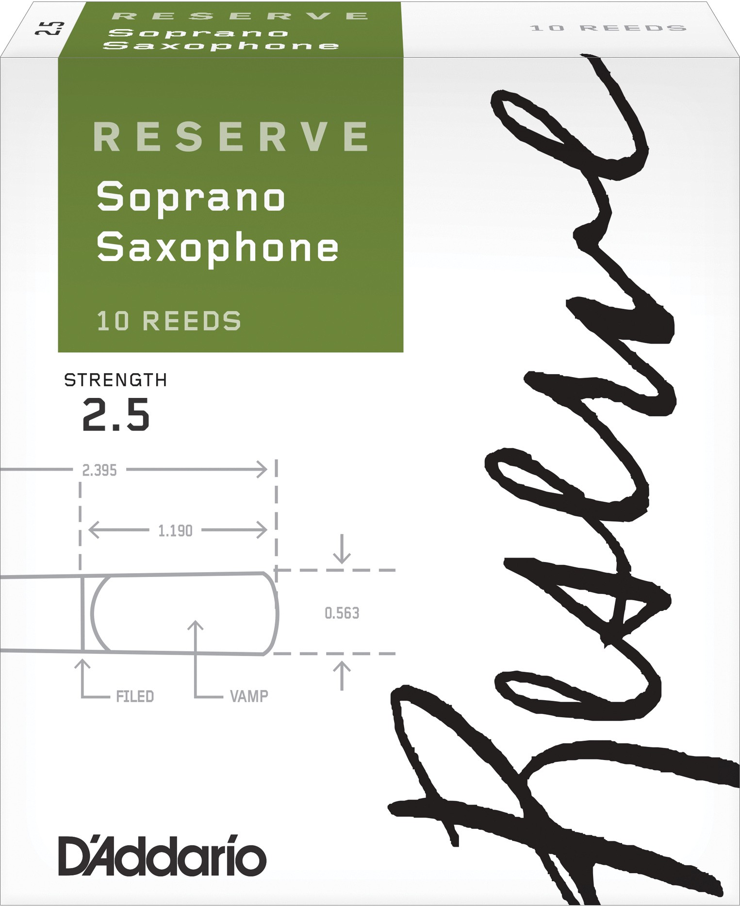 CAÑA SAXO SOPRANO - D´ADDARIO  RESERVE 2.5