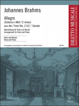 BRAHMS J. - ALLEGRO-SCHERZO DO m SONATA F.A.E ARR. VIOLA