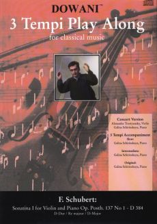 SCHUBERT F. - SONATINA Nº1 RE M (D.384) (+CD) (V) - OP.POS. 137 Nº1 ( CAJA )