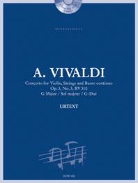 VIVALDI A. - CONCIERTO SOL M OP.3 Nº3  (+CD) (V) - RV.310
