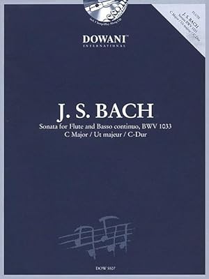 BACH J.S. - SONATA DO M (+CD) (FL) - BWV.1033 (DOW5507)