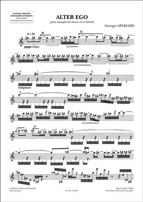 APERGHIS G. - ALTER EGO - SAXOFON TENOR