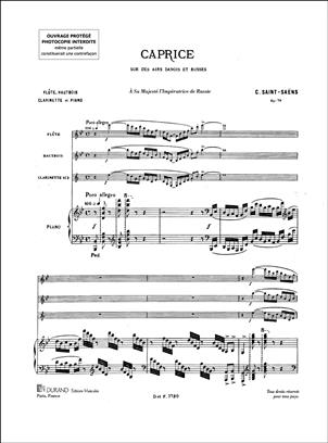 SAINT SAENS C. - CAPRICE AIR DANOIS OP.79