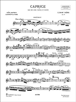 SAINT SAENS C. - CAPRICE AIR DANOIS OP.79