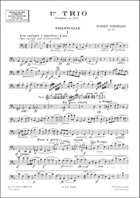 SCHUMANN R. - TRIO Nº1 (SC+PT)    V/VCP - OP.63