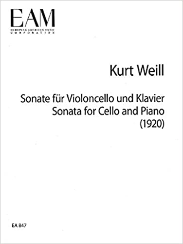 WEILL K. - SONATA VIOLONCHELO 1920