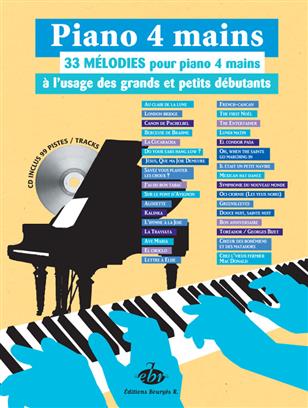 ALBUM - PIANO 4 MAINS - 33 MELODIES POU GRANDS ET PETITS DEBUTANTS +CD