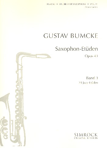 BUMCKE G. - ESTUDIOS SAXOFON  - OP.43 /3 ( 24 ESTUDIOS JAZZ PARA UNO O DOS SAXOFONES)