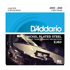 CUERDAS BANJO - DÁDDARIO 09-020 NICKEL PLATED