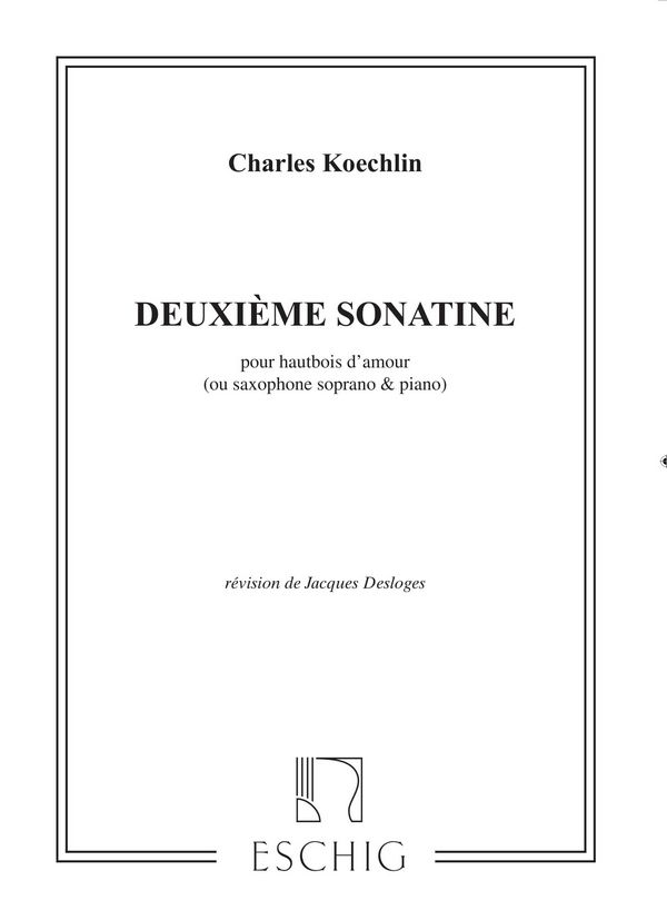 KOECHLIN CH. - SONATINA Nº2 - OP.194