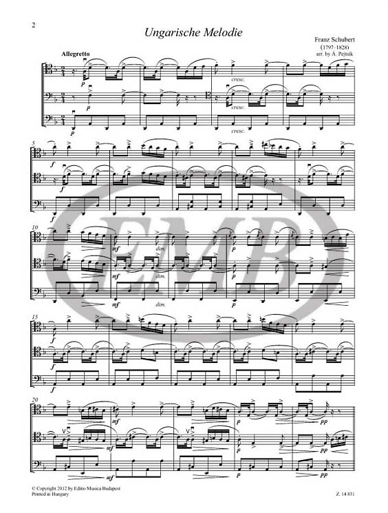 PEJTSIK. - CHAMBER MUSIC FOR 3 CELLOS