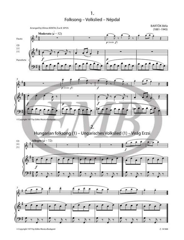 BARTOK B. - PIEZAS FACILES (TRANSCRIPCIONES) 13