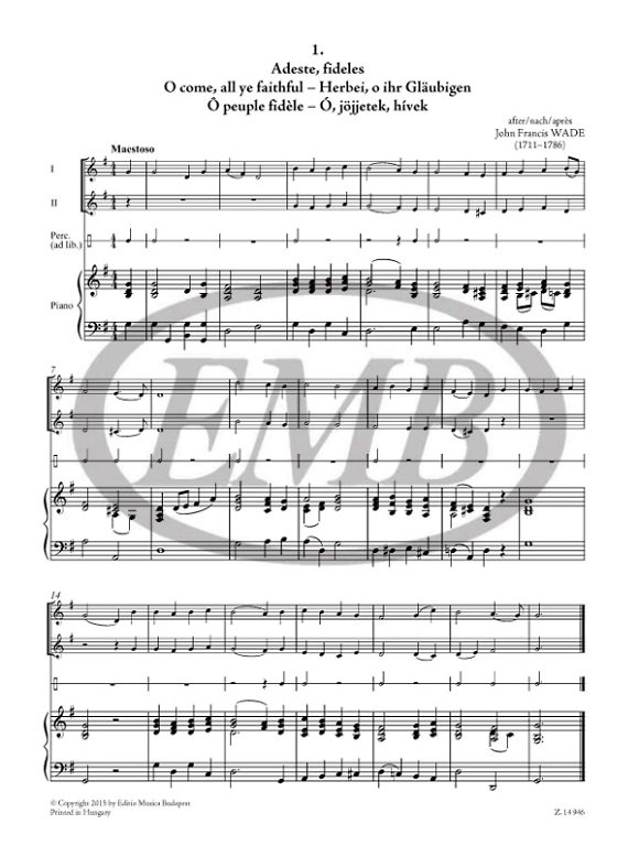 ALBUM - MUSIC FOR CHRISTMAS (CONJUNTO INSTRUMENTAL)