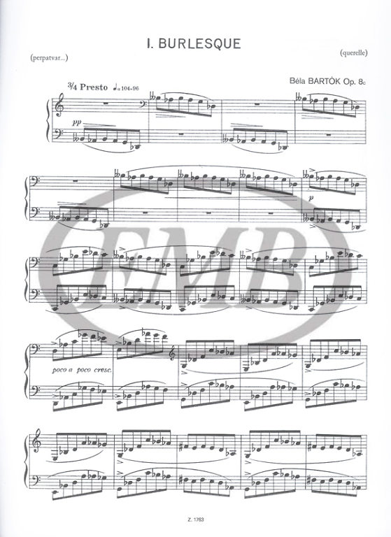BARTOK B. - BURLESCAS (3) - OP.8C