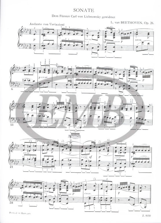 BEETHOVEN L.V. - SONATA Nº12 LAb M OP26