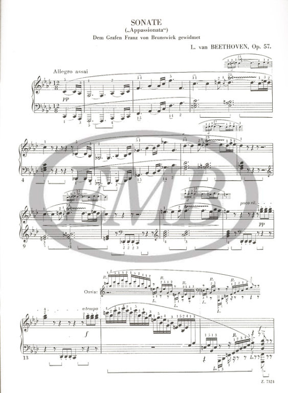 BEETHOVEN L.V. - SONATA Nº23 FA m APASIONATA - OP.57