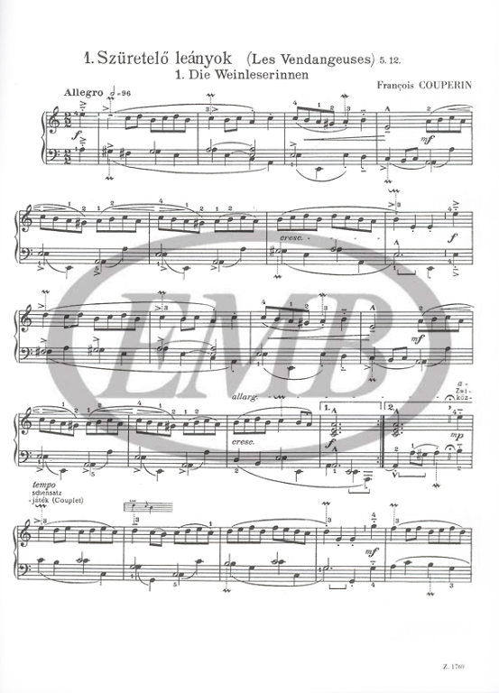COUPERIN F. - PIEZAS SELECTAS V.1 -