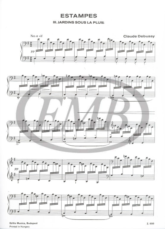 DEBUSSY C. - JARDINES BAJO LA LLUVIA DE ESTAMPAS -