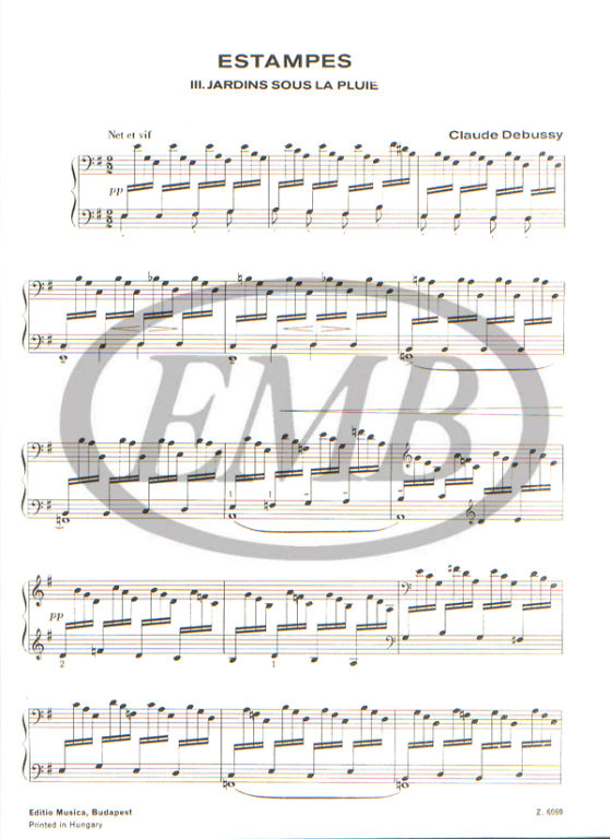 DEBUSSY C. - JARDINES BAJO LA LLUVIA DE ESTAMPAS -
