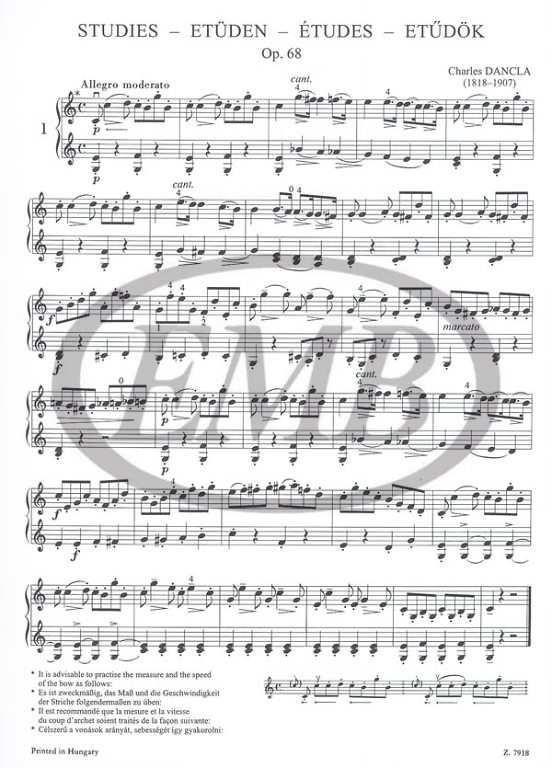 DANCLA CH. - ESTUDIOS (15) - OP.68 - VIOLIN -