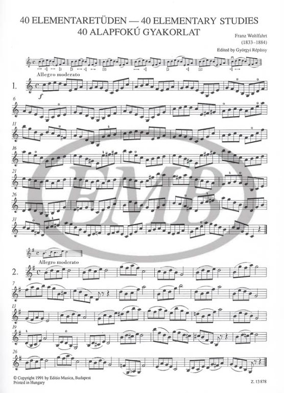 WOHLFAHRT F. - ESTUDIOS ELEMENTALES (40) - OP.54