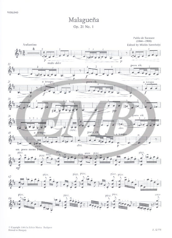 SARASATE P. - MALAGUEÑA - OP.21 Nº1