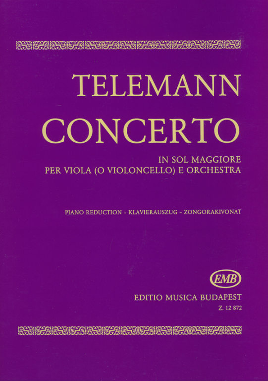 TELEMANN G.P. - CONCIERTO SOL M - (VIOLA o CELLO)