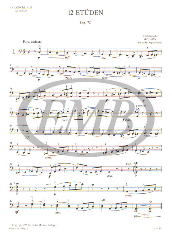 GRUETZMACHER F. - ESTUDIOS - OP.72