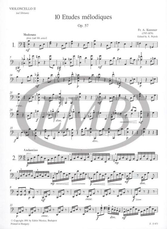 KUMMER F.A. - ESTUDIOS MELODICOS (10) - OP.57